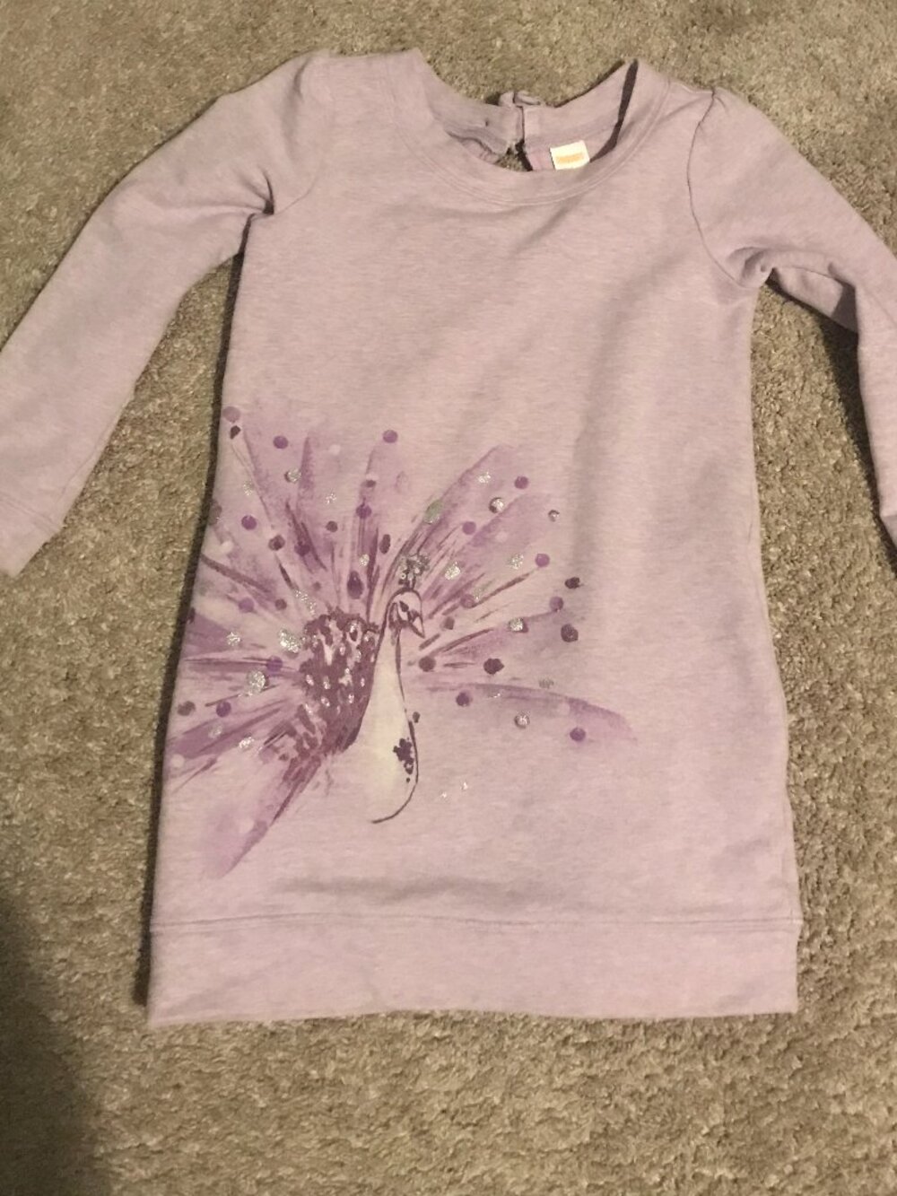Long sleeve peacock tunic top size 6